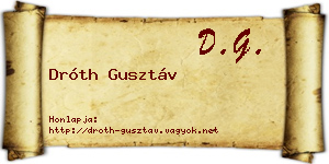 Dróth Gusztáv névjegykártya